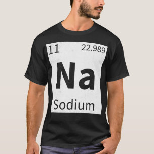 Zout NaCl natriumchloride overeenkomende T-shirt v