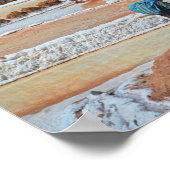 Zout oogsten in Maras, Peru Poster (Hoek)