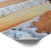 Zout oogsten in Maras, Peru Poster (Hoek)