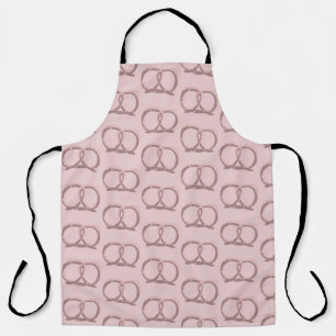 Zout Patroon Gedraaide Pretzel Roze Keuken Schort