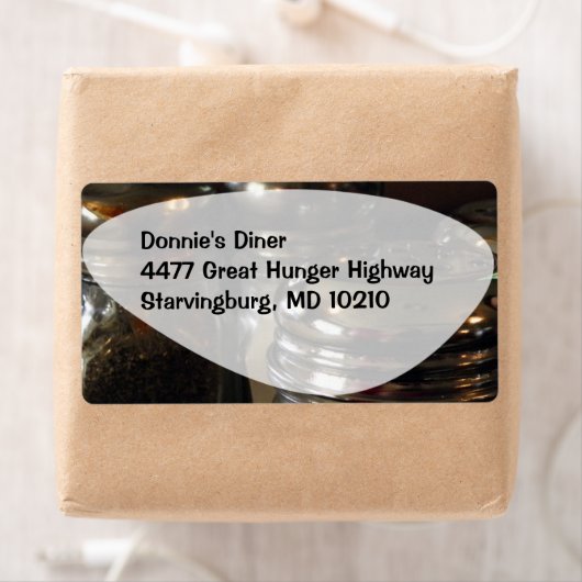 Zout Pepper Classic Diner Fun Foto Art Etiket (Insitu)