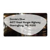 Zout Pepper Classic Diner Fun Foto Art Etiket (Voorkant)