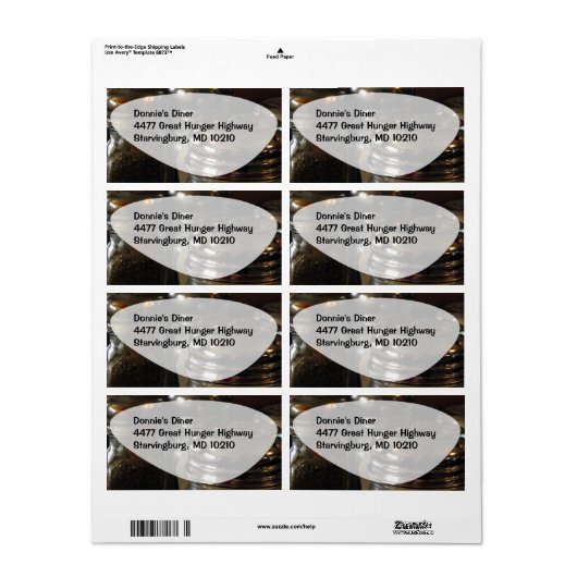 Zout Pepper Classic Diner Fun Foto Art Etiket (Full Sheet)