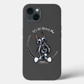 Zout Pepper Schnauzer, alles over mij vast Case-Mate iPhone Case (Achterkant)