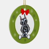 Zout Pepper Schnauzer-kerstkerst Keramisch Ornament (Rechts)