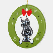 Zout Pepper Schnauzer-kerstkerst Keramisch Ornament (Links)