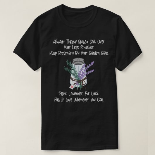 Zout Rosemary Lavender Love Practical Magic Inspir T-shirt (Design voorkant)