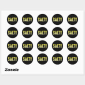 Zout, sarcastisch woord meme ronde sticker (Vel)