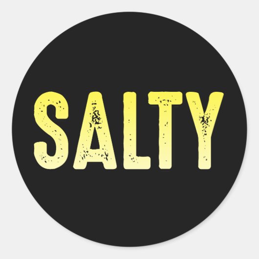 Zout, sarcastisch woord meme ronde sticker (Voorkant)