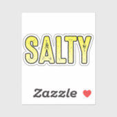 Zout, sarcastisch woord meme sticker (Vel)