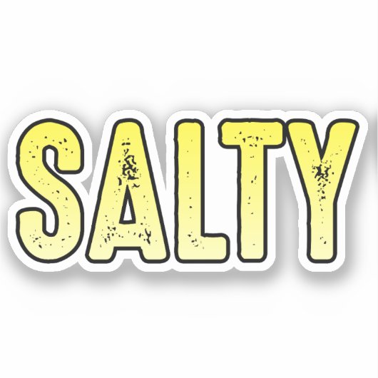 Zout, sarcastisch woord meme sticker (Voorkant)