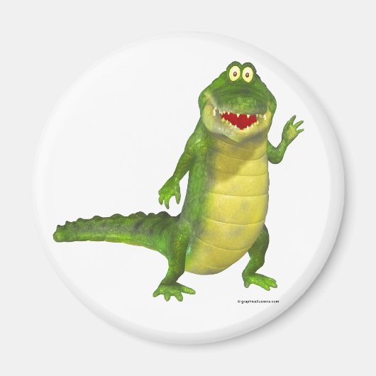 Zout the Crocodile Fridge Magnet (Voorkant)