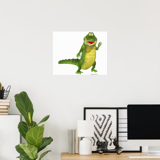 Zout the Crocodile Poster (Thuiskantoor)