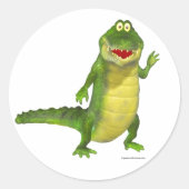 Zout the Crocodile Ronde Sticker (Voorkant)