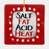 zout vetzuur warmte-Ornament Keramisch Ornament (Achterkant)