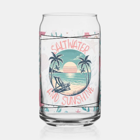 Zout water en zonneschijn blikvorm glas (Links)