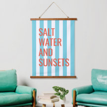 Zout water en Zonsondergangen Blue Cabana Stripe