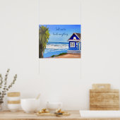 Zout water geneest alles | Beach Quote Poster (Keuken)