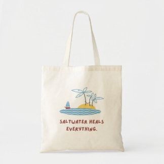 "Zout water geneest alles" Canvas tas
