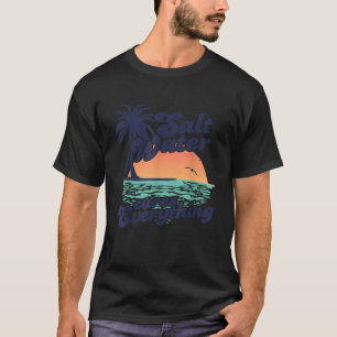 Zout water geneest alles strand Zee vakantie lov T-shirt