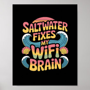 Zout water repareert mijn Wifi-hersenen - Grappige Poster