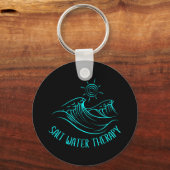 Zout Water Therapie Strand Lover Ocean Waves Zomer Sleutelhanger (Voorkant)