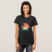Zout water verwarmt alles Retro  zonsondergang B T-shirt (Voorkant volledig)
