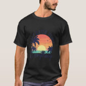 Zout water verwarmt alles Retro zonsondergang B T-shirt (Voorkant)