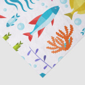 Zout water zeedieren en levensbeschrijving tissuepapier (Detail)