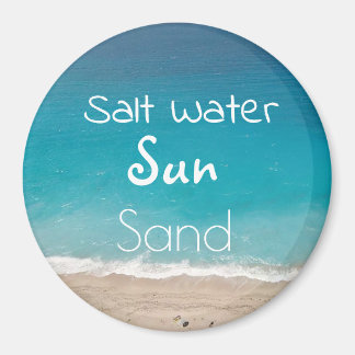 Zout water zon zand strand en oceaan modern magneet