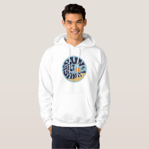 Zout Zand Strand Retro Strand Zonsondergang Hoodie