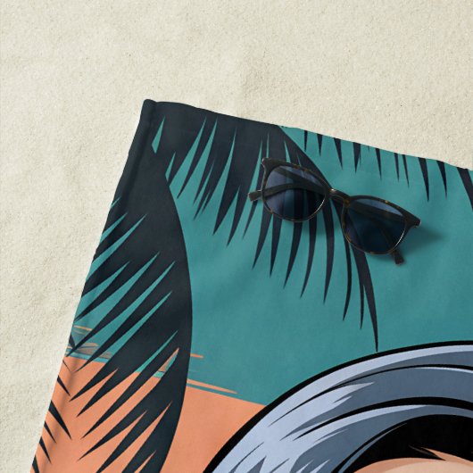 Zout Zand Zomer Vibe Strand Palmbomen Vogels Strandlaken (In situ)