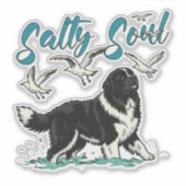Zout Ziel – Newfoundland Kust Design Sticker (Voorkant)