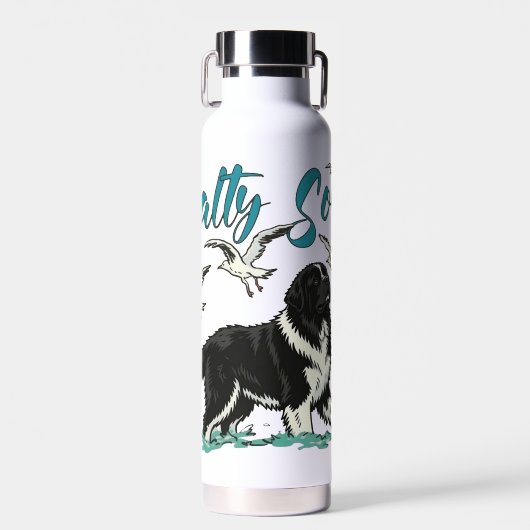 Zout Ziel – Newfoundland Kust Design Waterfles (Voorkant)