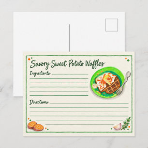 Zout Zoete Aardappel Wafels Postkaart