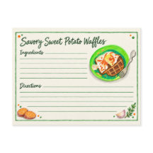 Zout Zoete Aardappel Wafels Postkaart