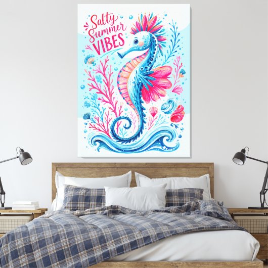 Zout Zomer Vibes Canvas Afdruk (Insitu (Slaapkamer))
