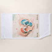 Zout Zon Zool Strandhanddoek Strandlaken (Voorkant)
