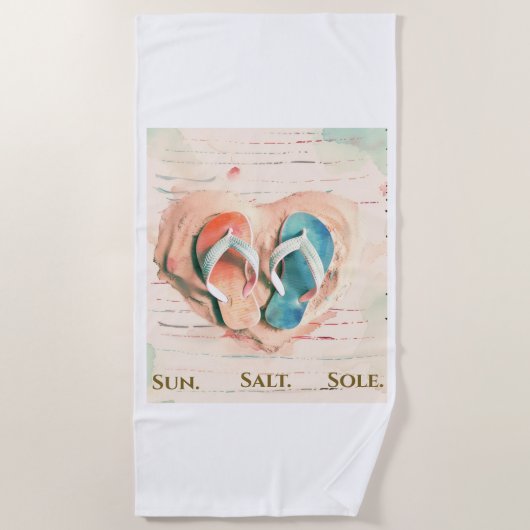 Zout Zon Zool Strandhanddoek Strandlaken (Voorkant)