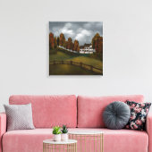 Zoutdoos Huis Bomen en Heuvels Canvas Afdruk (Insitu (Woonkamer))