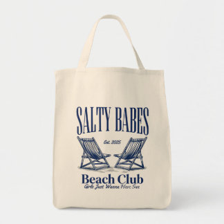 Zoute Babes Beach Club Canvas tas Coastal esthetie