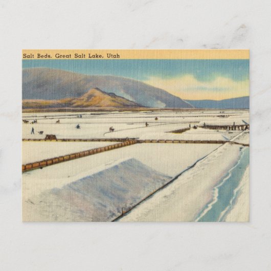 Zoute Beds, Great Salt Lake, Utah Briefkaart (Voorkant)