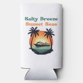 Zoute Bries Zonsondergang Zee Retro Cruise Sfeer Seltzer Blikjeskoeler