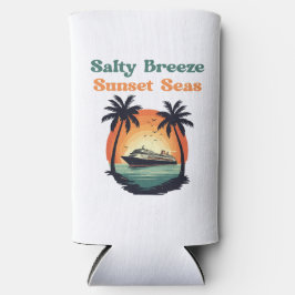 Zoute Bries Zonsondergang Zee Retro Cruise Sfeer Seltzer Blikjeskoeler