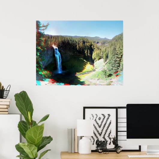 Zoute Creek-Herfsten, Oregon 3D Anaglyph-Poster Poster (Thuiskantoor)