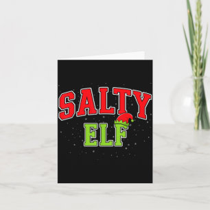 Zoute Elf Kerstmis Familie Matching Groep Xmas Kaart