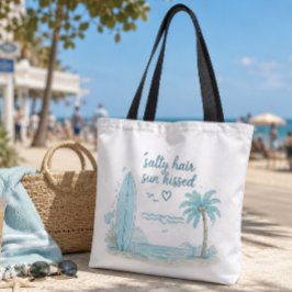 Zoute Haar Zon Gekuste Strand Tote Tas