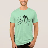 Zoute handpalm ontwerp Tri-Blend shirt (Voorkant)