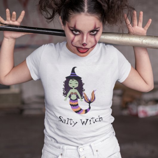 Zoute heks Halloween Zeemeermin T-shirt