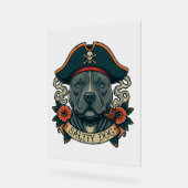 Zoute hond Pitbull Acryl Bord (Hoek)